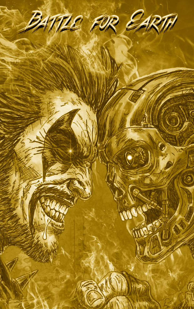 Lobo vs Terminator Battle for Earth (Brett Azar) Artbook (Heroes con exclusive)