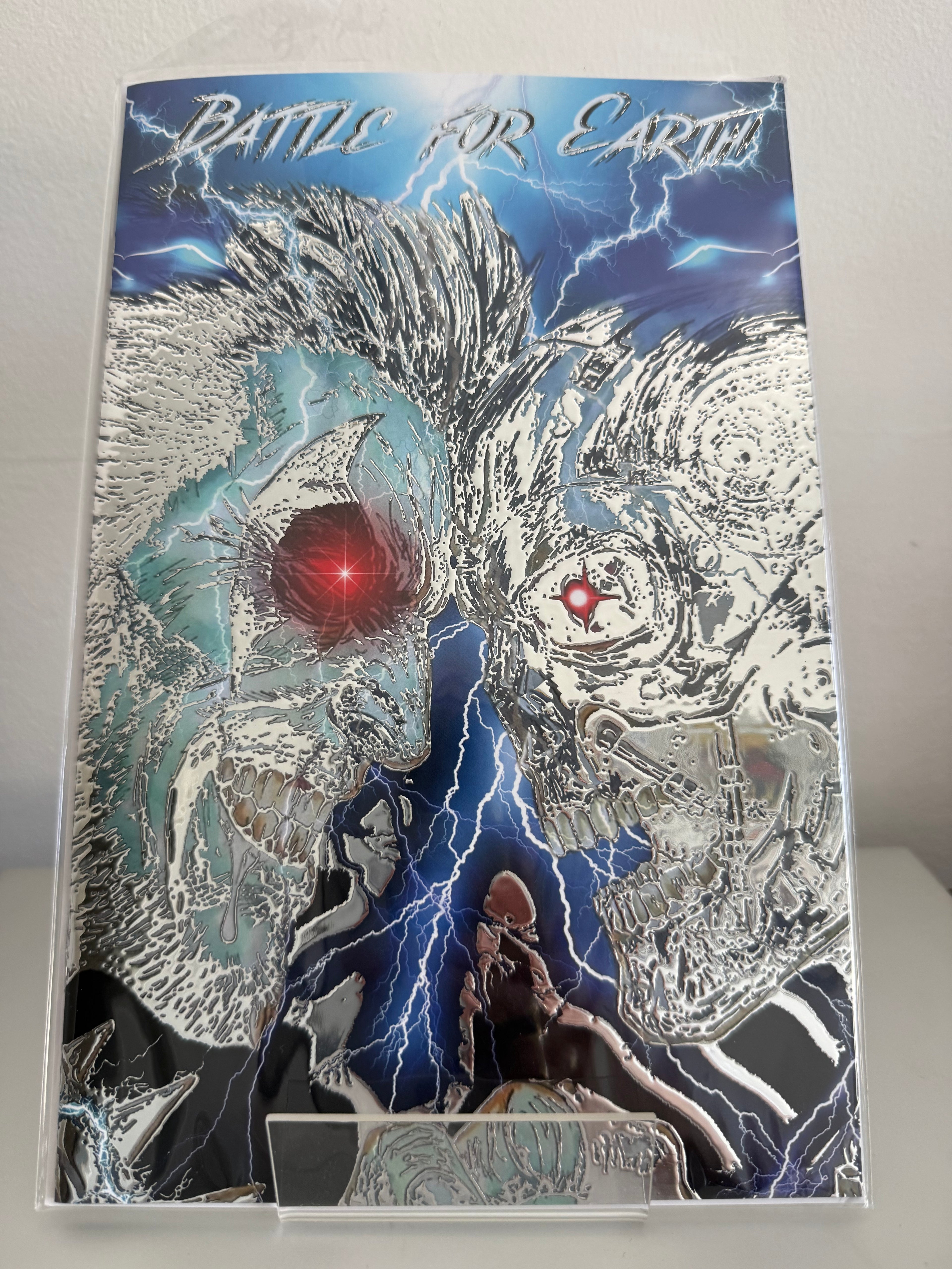 Lobo vs Terminator Battle for Earth (Brett Azar) Artbook (Heroes con) FOILS