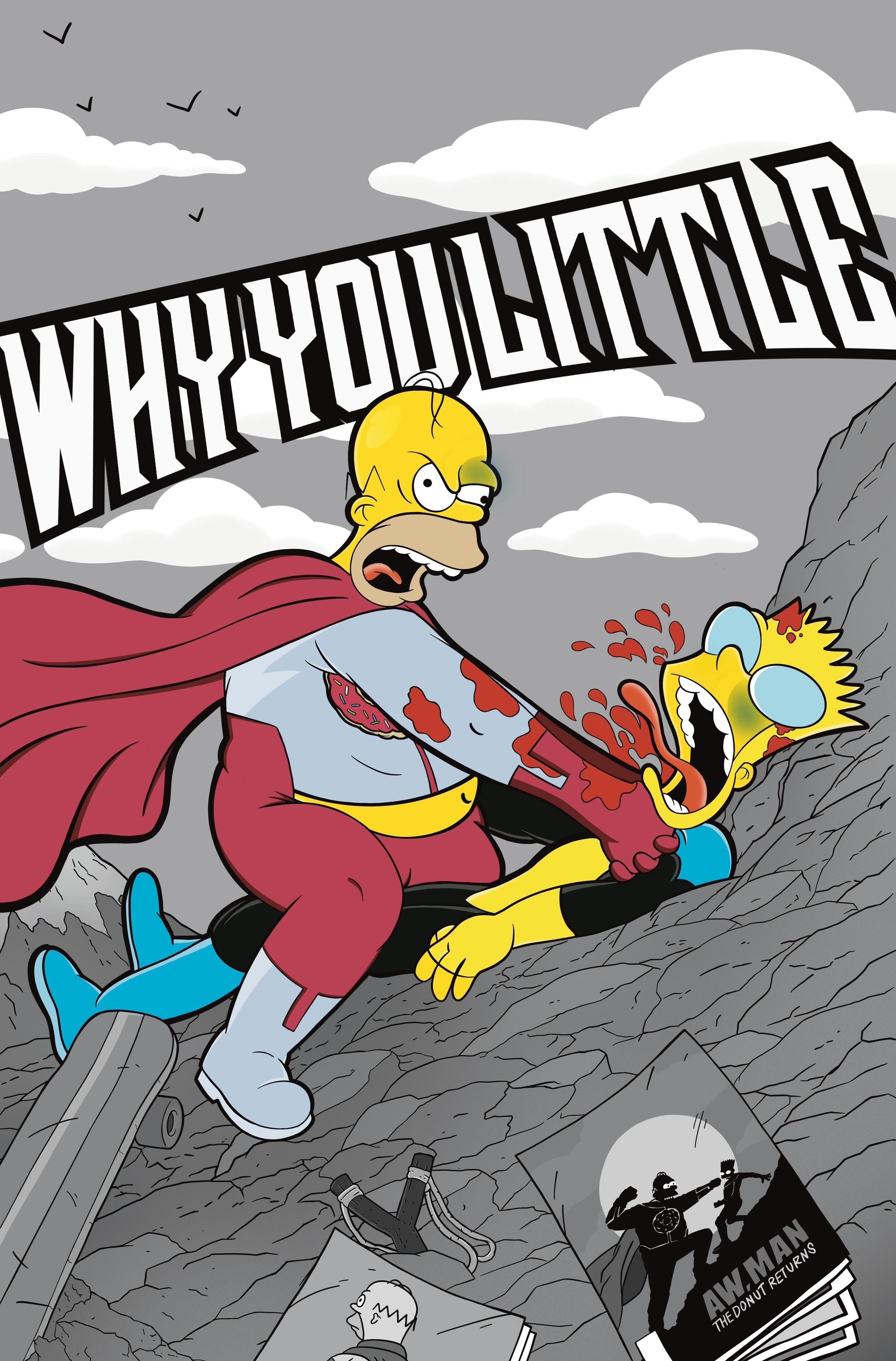 Simpsons Omni-man and Invincible homage (why you little) Lloyd Bailey Artbook Exclusive